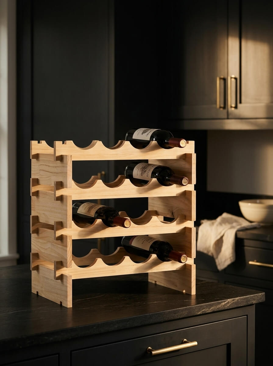 Porte-Bouteille & Casier à Vin en Bois