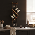 Porte Bouteille de Vin Mural en Bois
