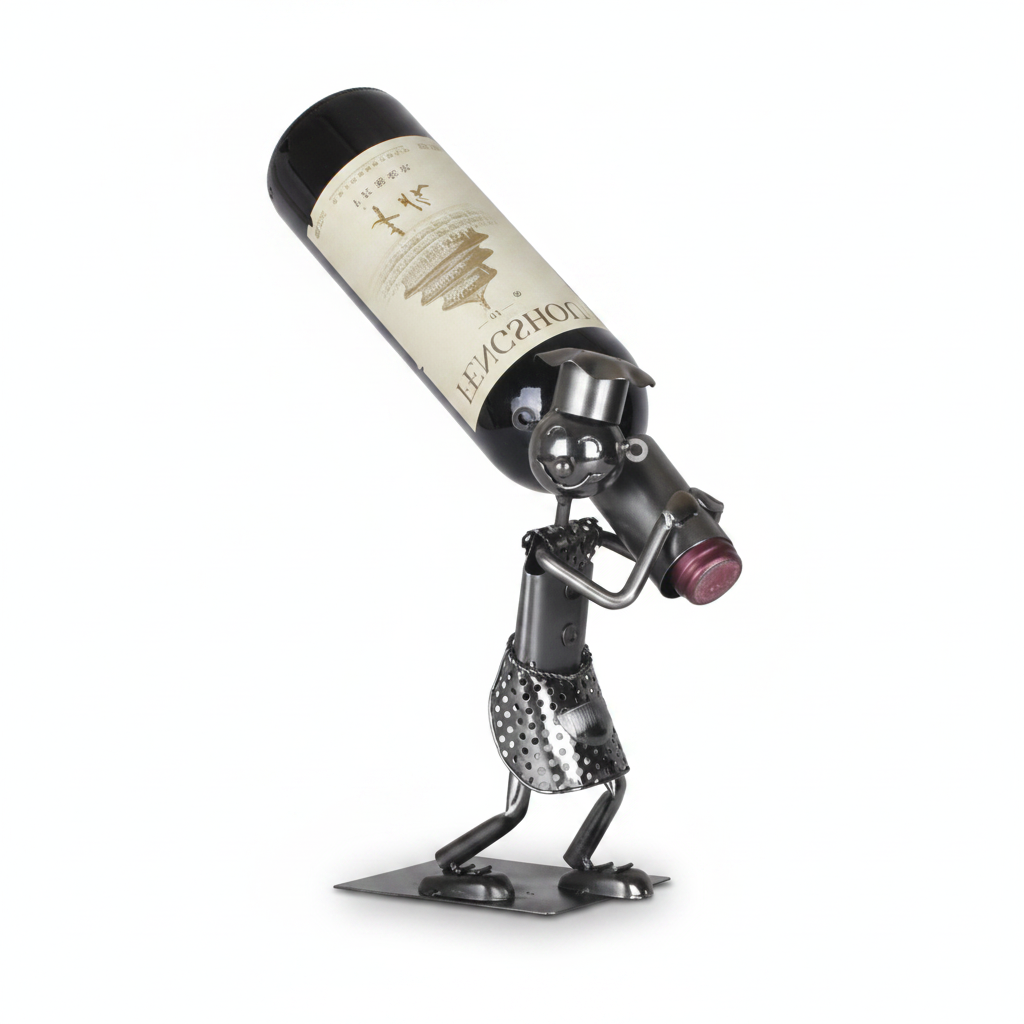 Porte Bouteille en Fer Personnage