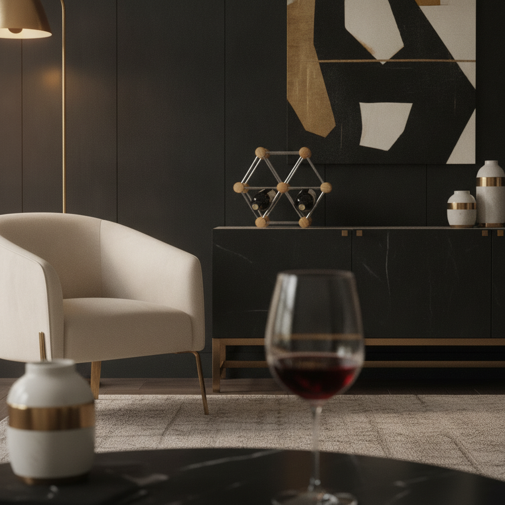 Casier a bouteille decoratif