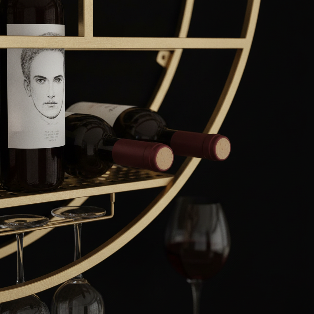 Porte Bouteille Vin Mural Design