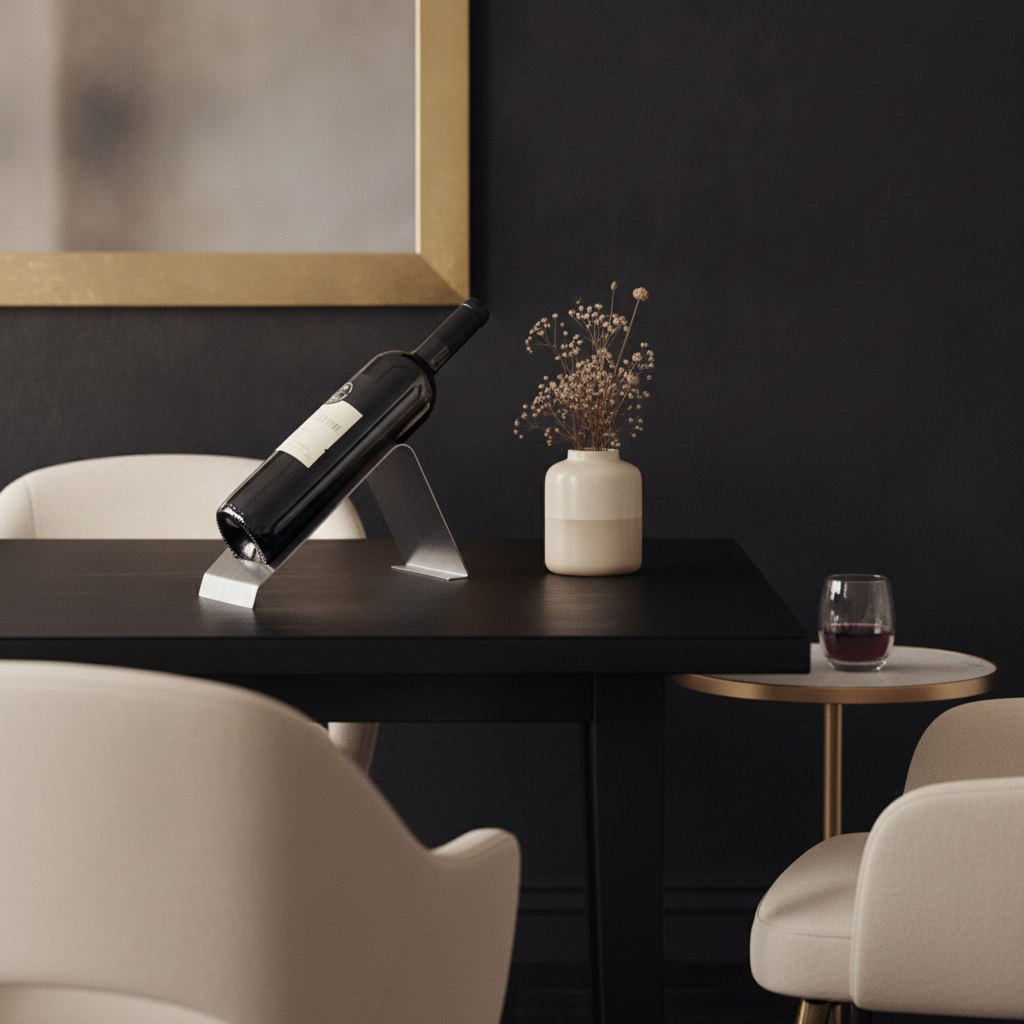 Porte Bouteille Deco Acier