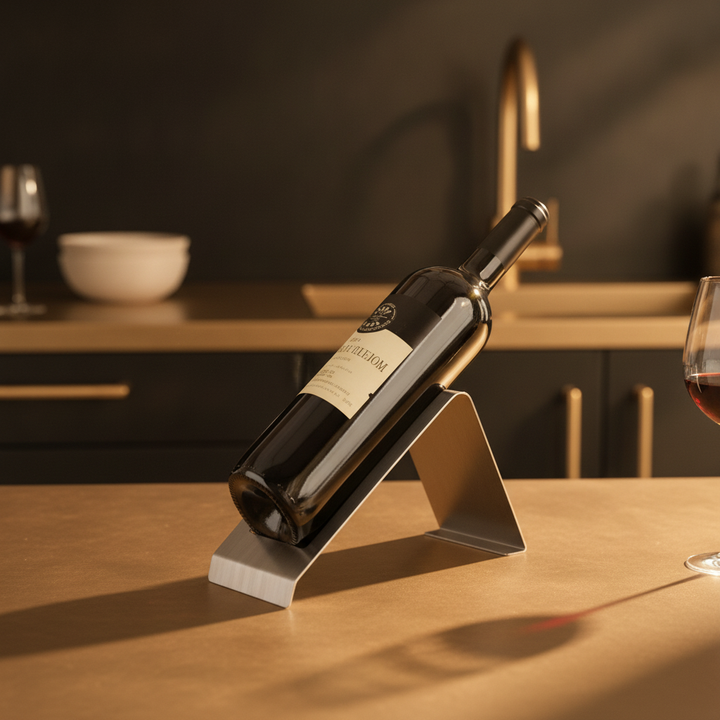 Porte Bouteille Deco Acier