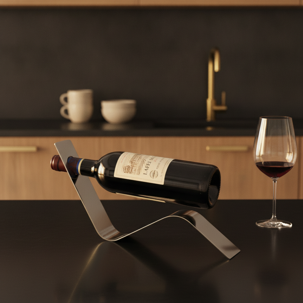 Porte Bouteille Design Inox