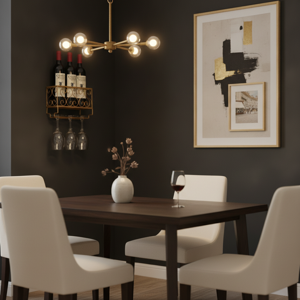 Porte Bouteille Mural Vintage