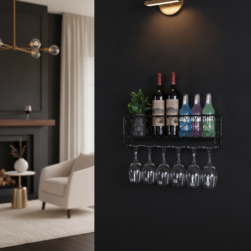 Porte Bouteille Vin Mural
