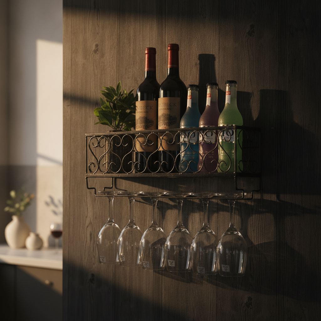 Porte Bouteille Vin Mural