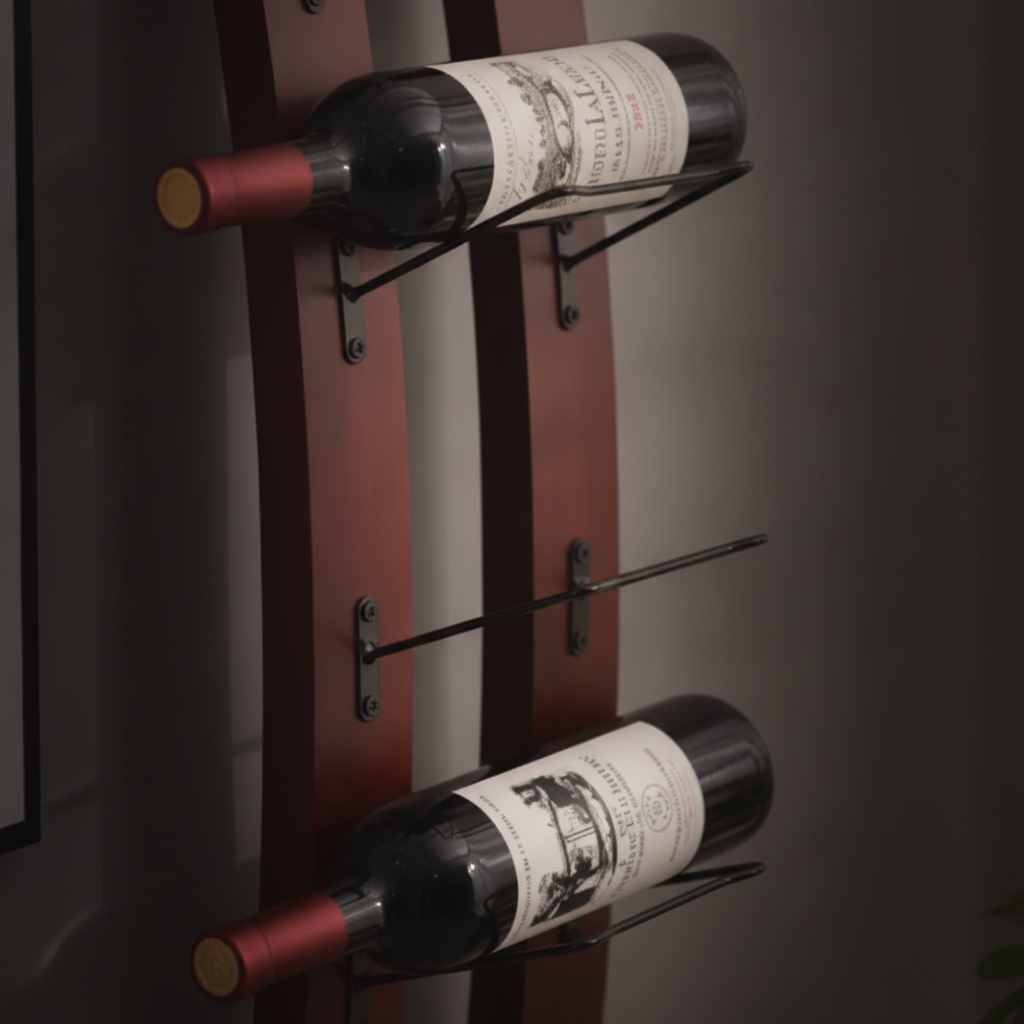 Range bouteille bois vertical